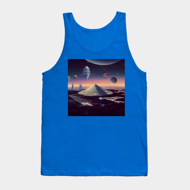 Interplanetary Spaceport Tank Top by Grassroots Green